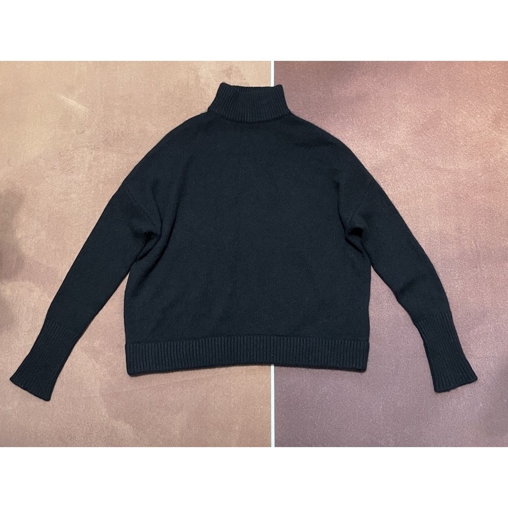 Le Kasha $900 Black 100% Organic Cashmere Black Turtleneck Sweater Size S/M - Picture 6 of 11